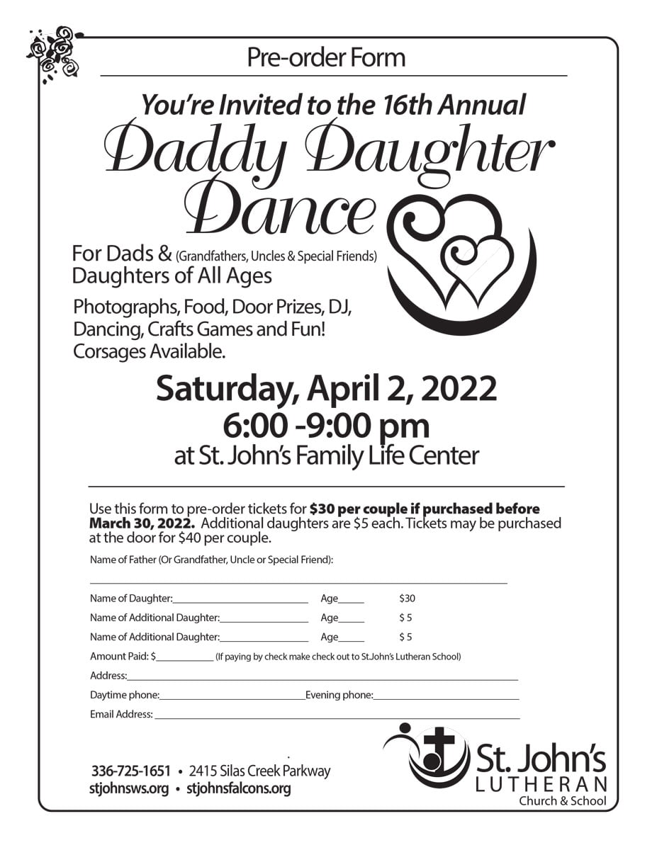 Daddy Daughter Dance St. John's Lutheran Church
